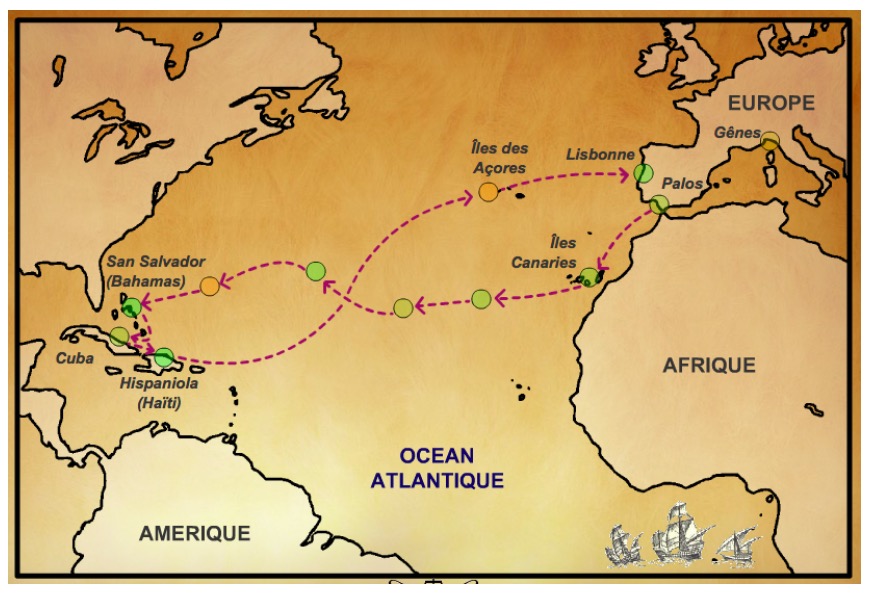 Parcours 1 : Le premier voyage de Christophe Colomb – La Classe d'Histoire